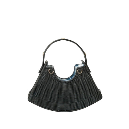 Tati Crescent Woven Handbag