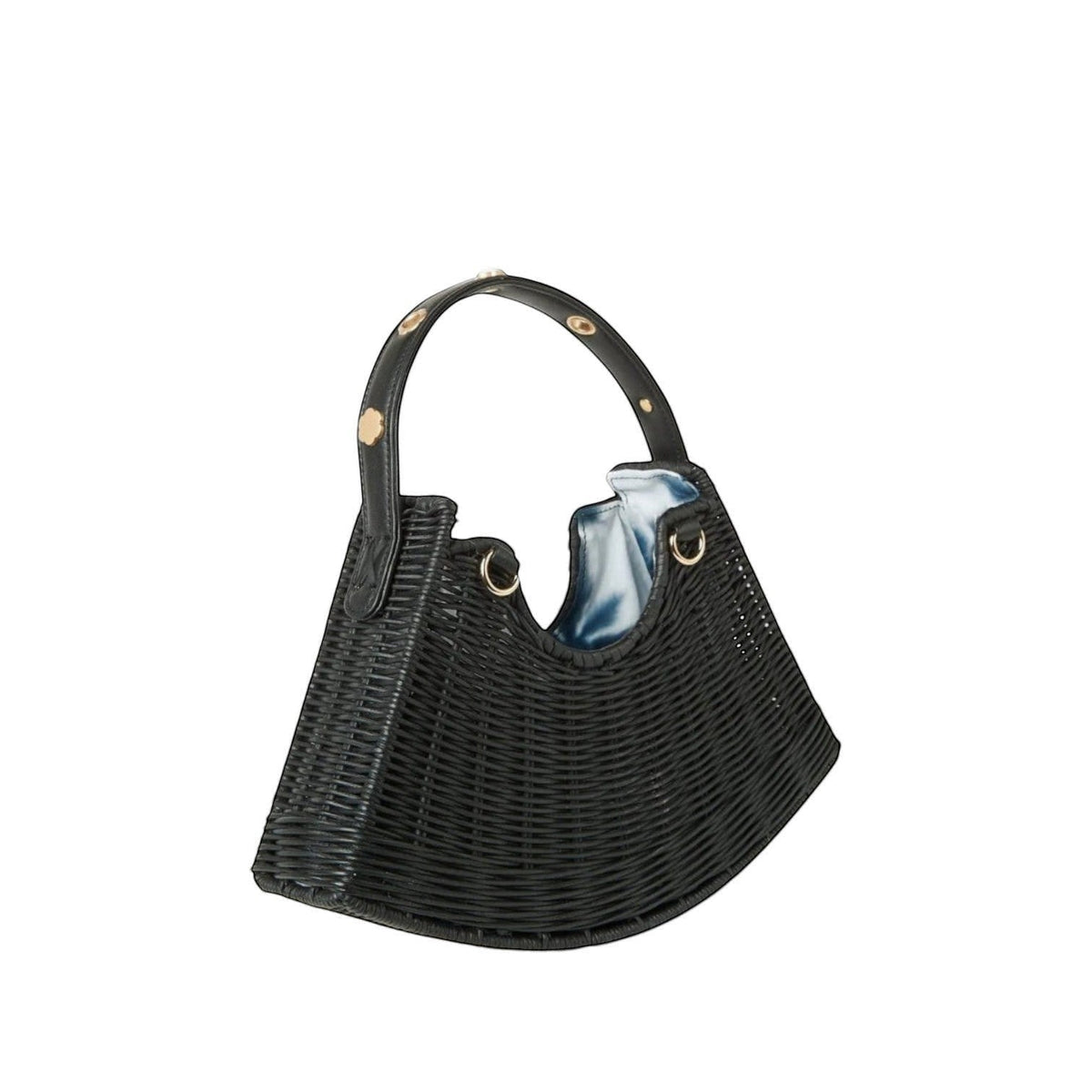 Tati Crescent Woven Handbag