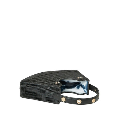 Tati Crescent Woven Handbag