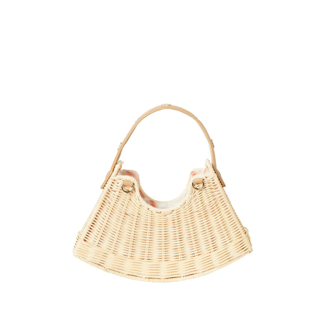 Tati Crescent Woven Handbag