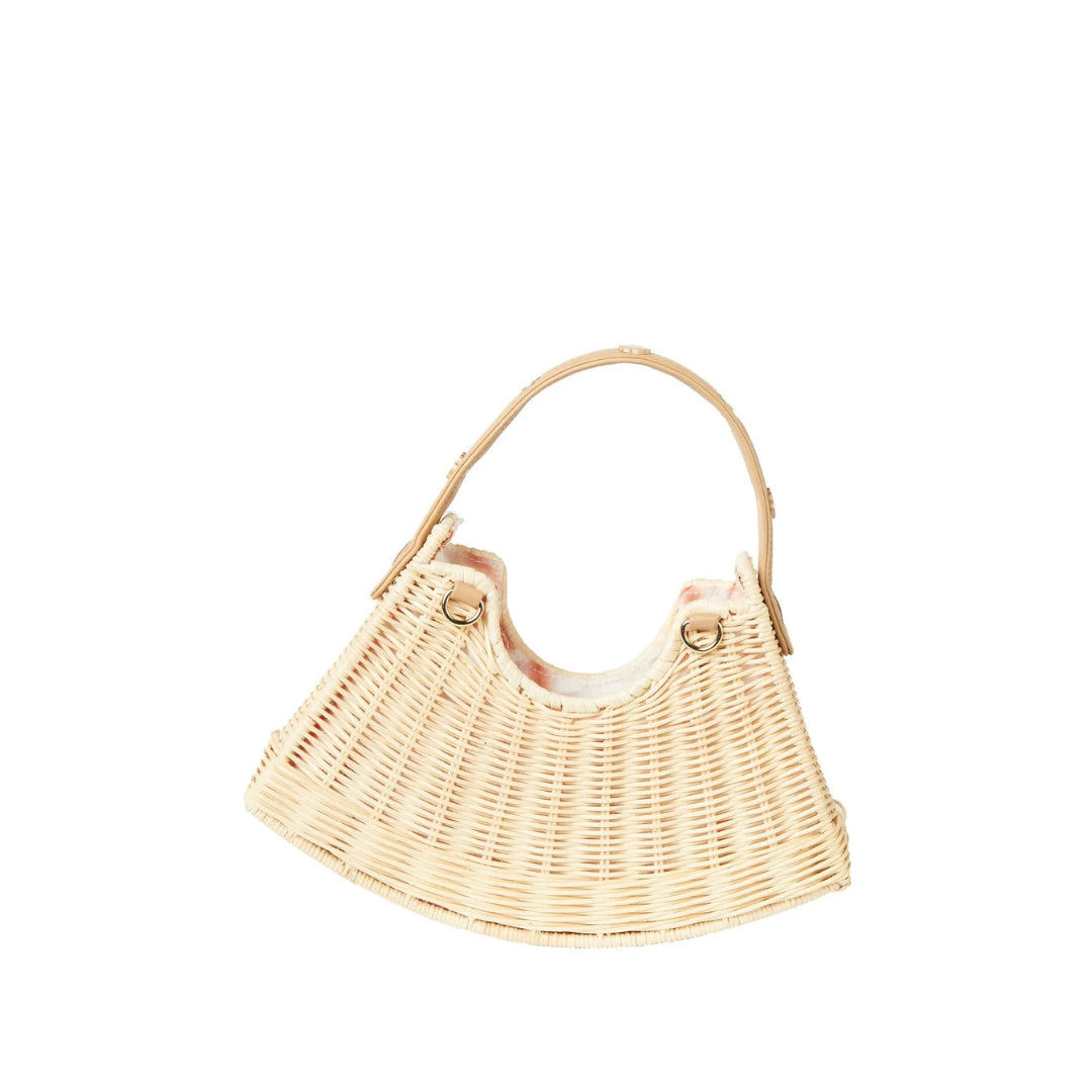 Tati Crescent Woven Handbag