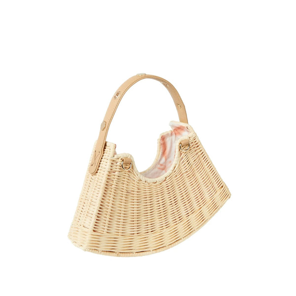 Tati Crescent Woven Handbag