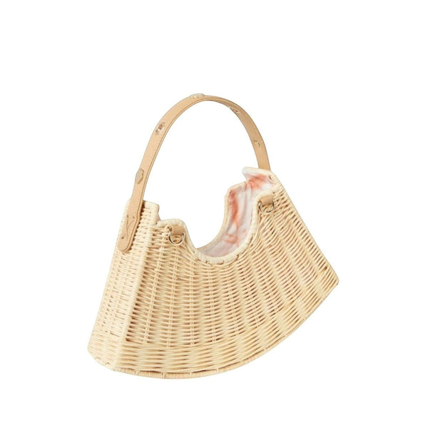 Tati Crescent Woven Handbag