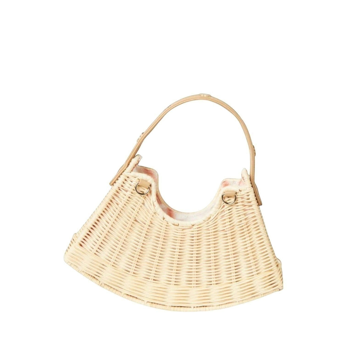 Tati Crescent Woven Handbag