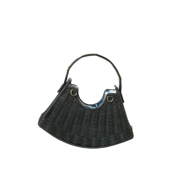 Tati Crescent Woven Handbag