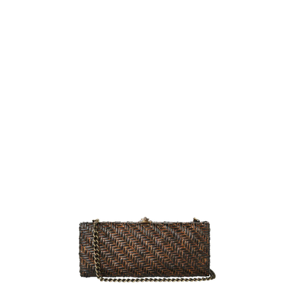 The Paula Woven Rattan Clutch