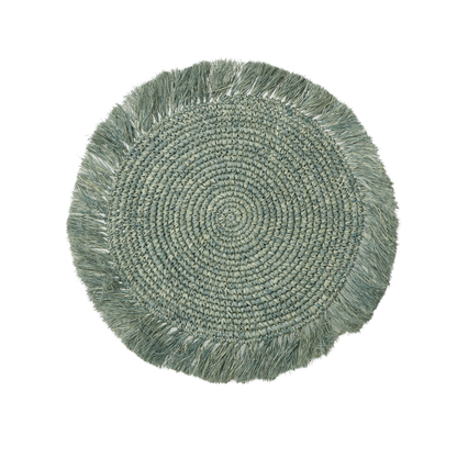 Woven Raffia Circular Placemats - Set of 4