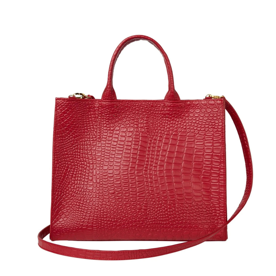 The Adele Leather Handbag Croc