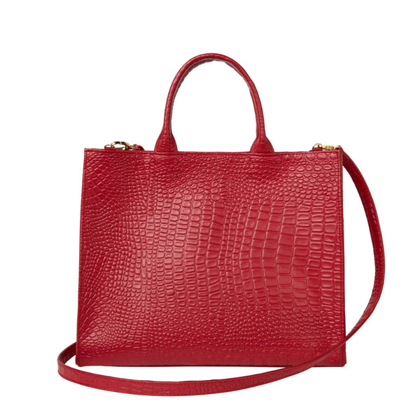The Adele Leather Handbag Croc