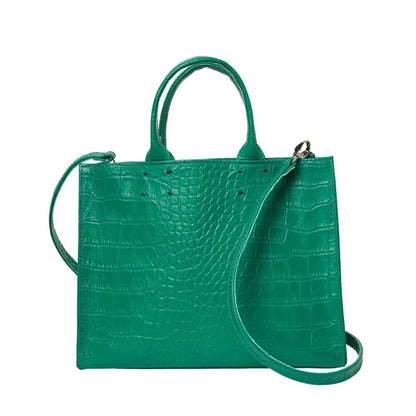 The Adele Leather Handbag Croc
