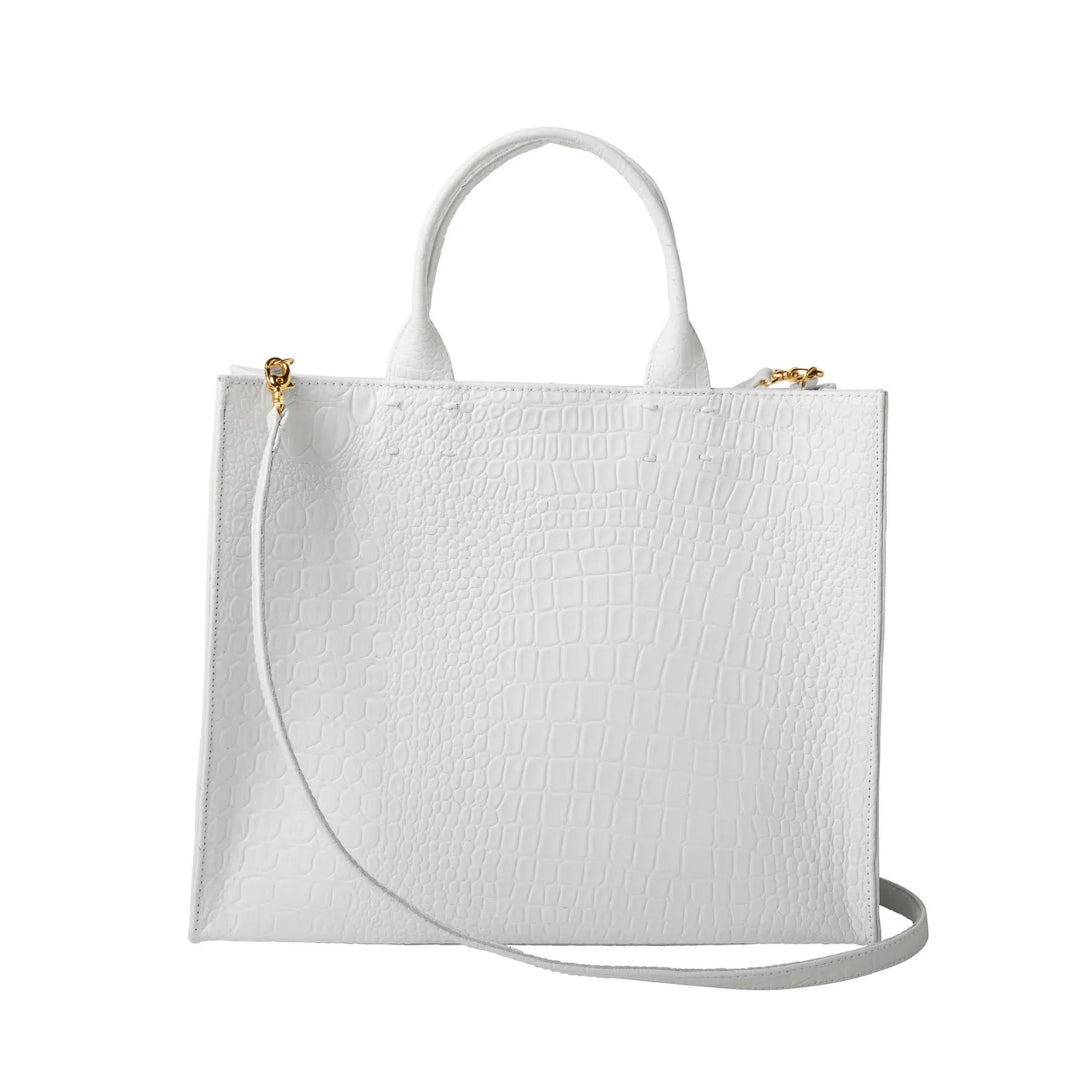 The Adele Leather Handbag Croc