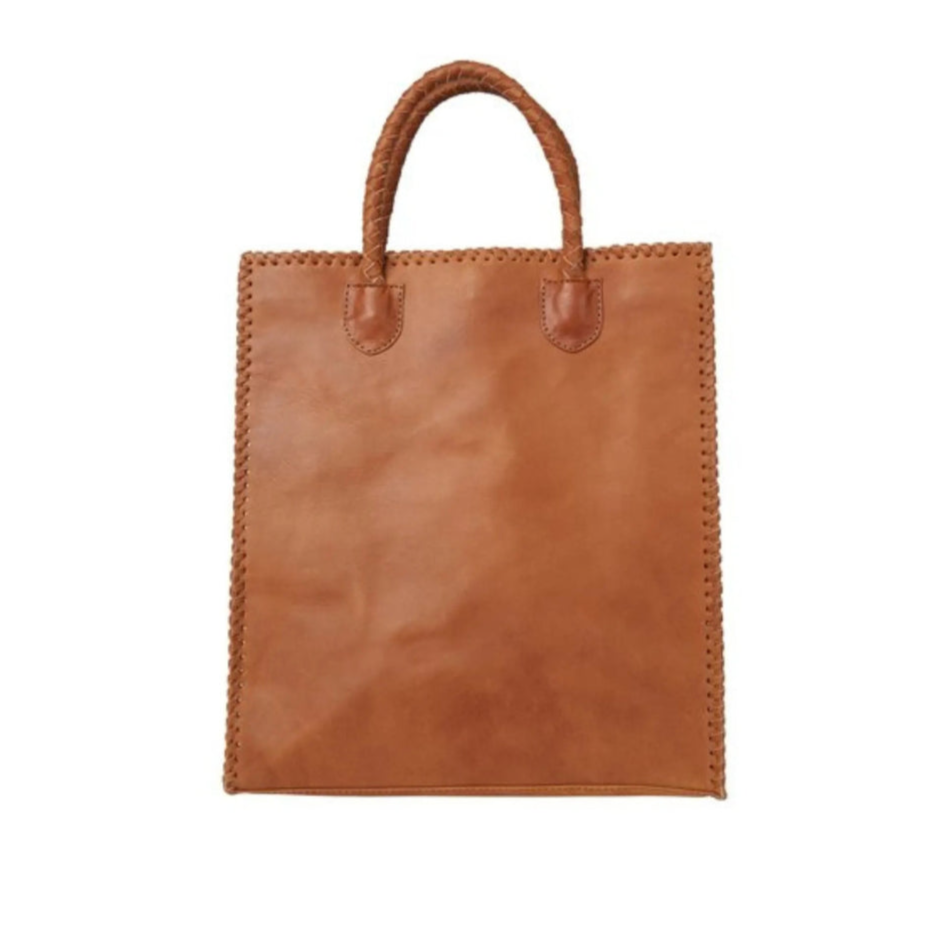 Leather Poof 