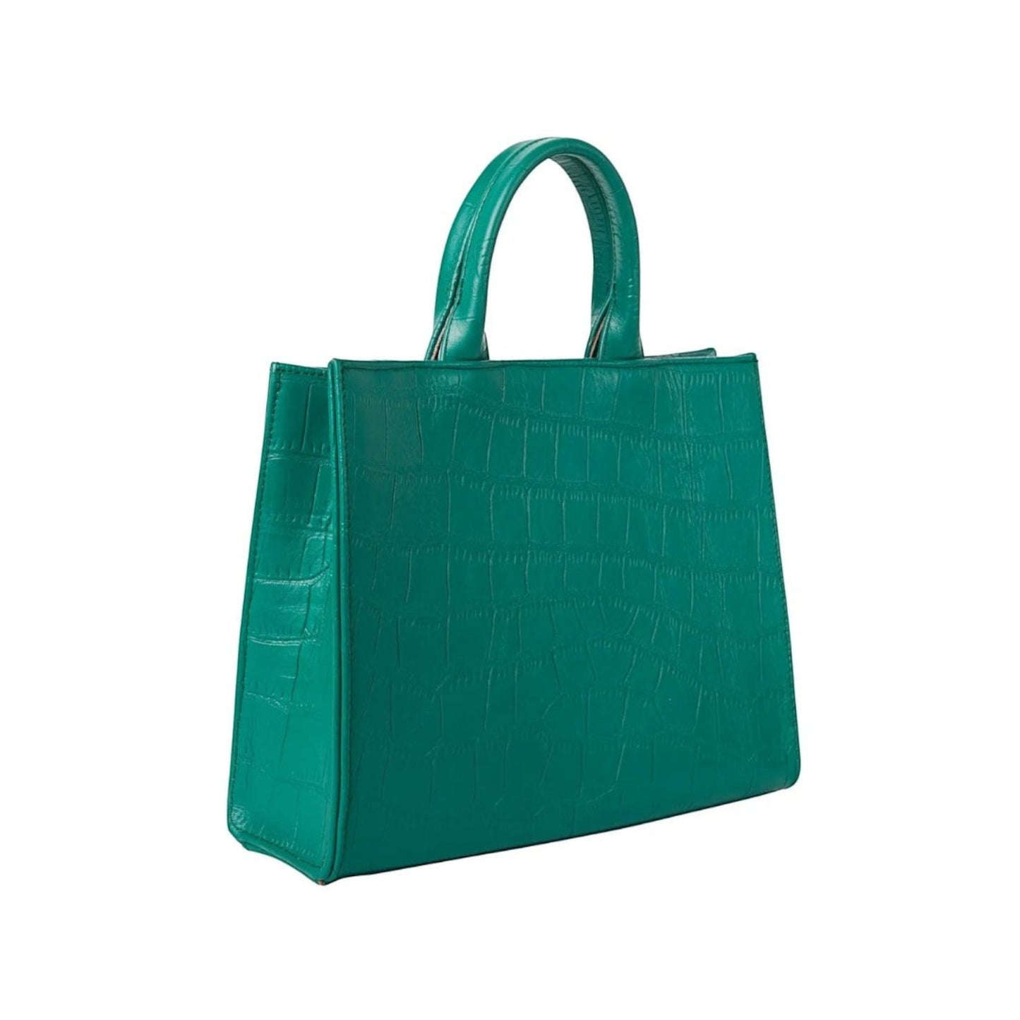 Shop Sarah Stewart Adelaide handbag in emerald green embossed goat skin leather with a structured tote silhouette.