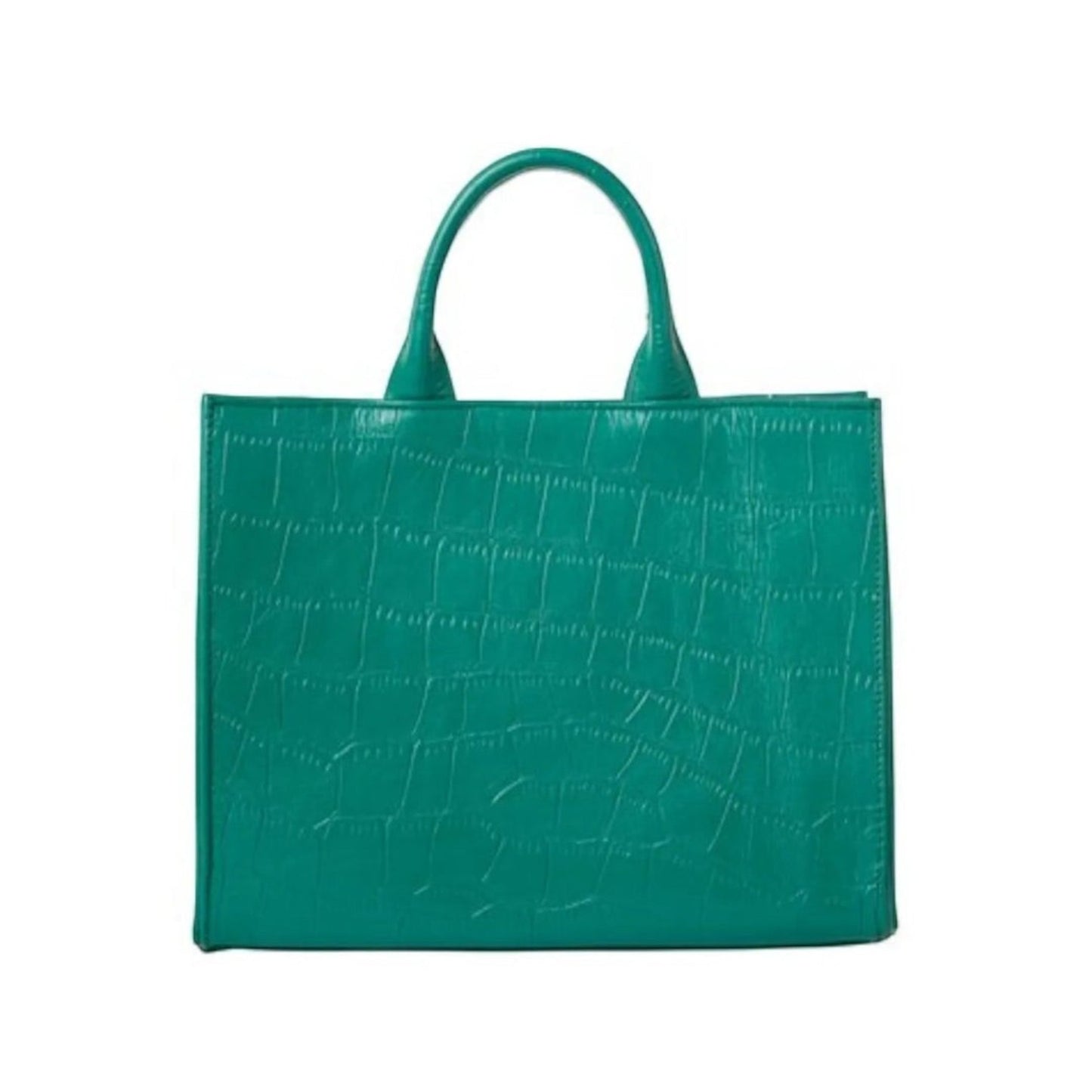 Shop Sarah Stewart Adelaide handbag in green embossed goat skin leather with a classic structured tote silhouette.