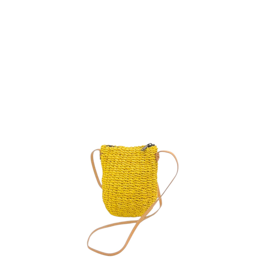 Straw Poof Woven Seagrass Crossbody Bag